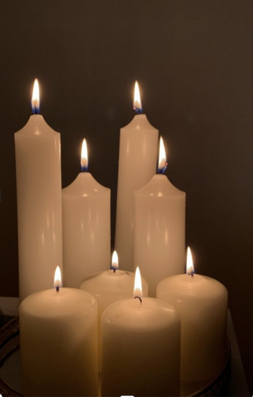 Bougies crème à combustion lente