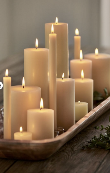 Bougies crème à combustion lente