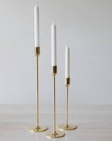 Chandeliers en verre pour bougies coniques