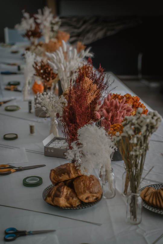 Atelier Fleurs séchées - Accessoires de mariage en terre cuite