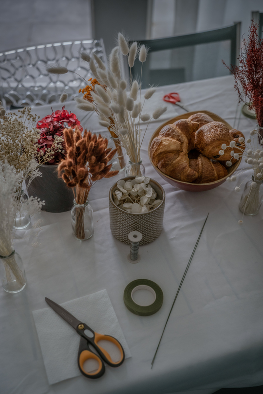 Atelier Fleurs séchées - Accessoires de mariage en terre cuite