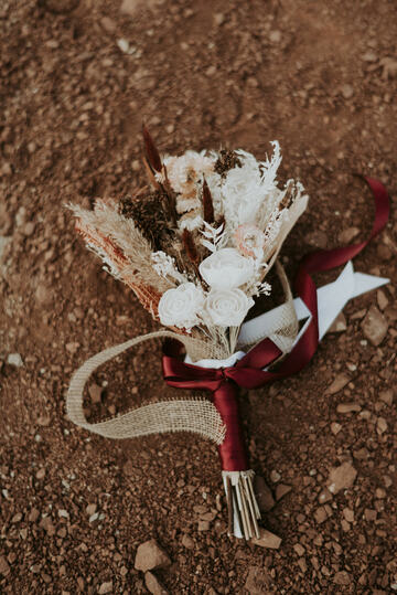 Créations de fleurs séchées pour mariage