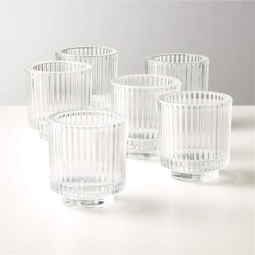 Vases en verre transparent pour bougies chauffe-plat.
